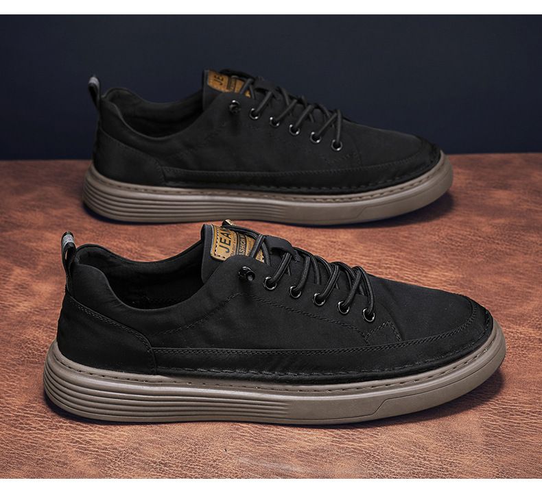 Casual Soft Bottom One Step Black Work Trendy Shoes Wear Comfortable Fashion Versatile_voghion.com