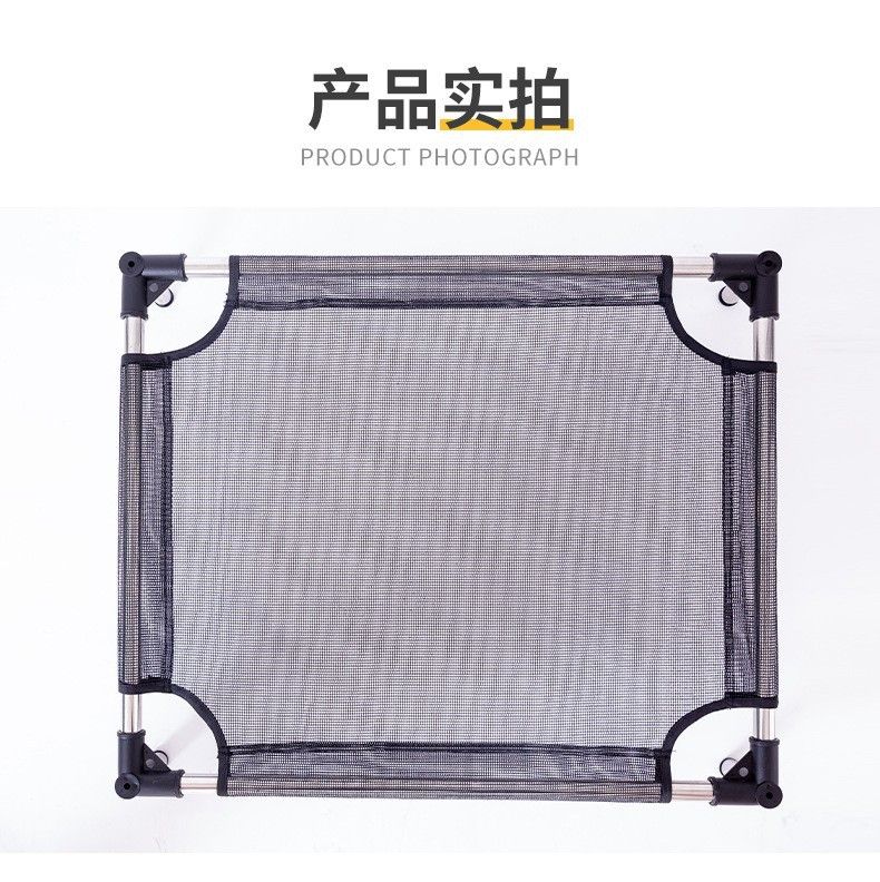 Stainless Steel Pet Camping All-Season Elevated Breathable Moisture-Proof Removable Washable Cat Dog Bed For Small And_voghion.com