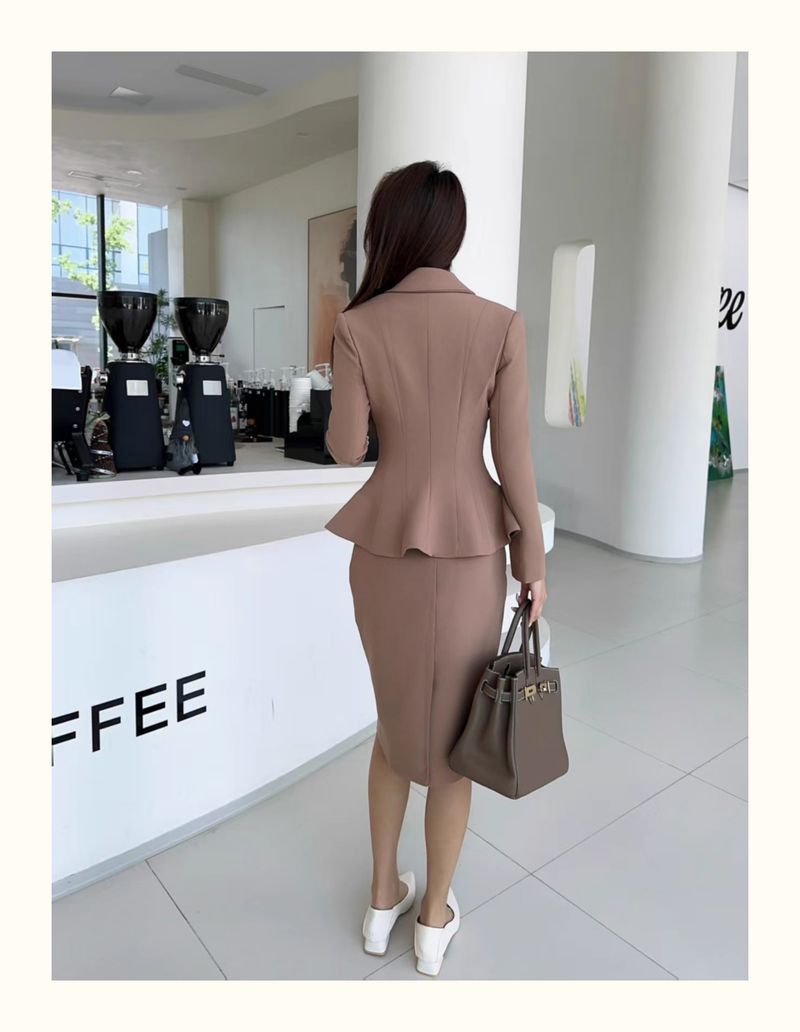 Robe de costume à pétales pour femme, slim, élégante, mode, mondaine, déplacements, lieu de travail, taille cintrée, déesse, hôte_voghion.com
