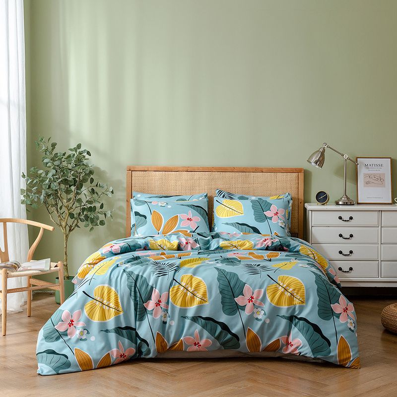 Sanded Printed Bedding Quilt Set Three Piece Set_voghion.com
