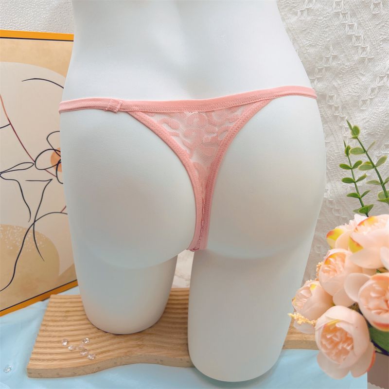 Women's Intimates Leopard Print Sexy Temptation Hollow Lace Women's Thong Ultra Thin Briefs Comfortable Hip Lift_voghion.com