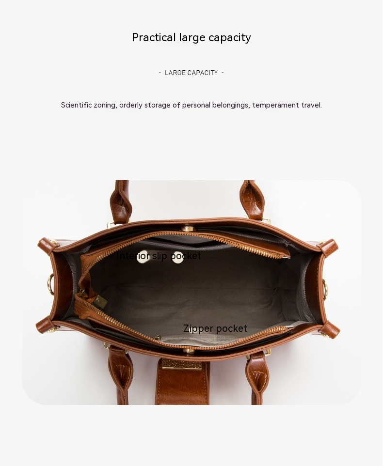 2024 Sommer Neue Retro Eine Schulter Casual Handheld Umhängetasche Frauen Drei Stück Set Mutter Tasche Beliebte Mode Tasche_voghion.com