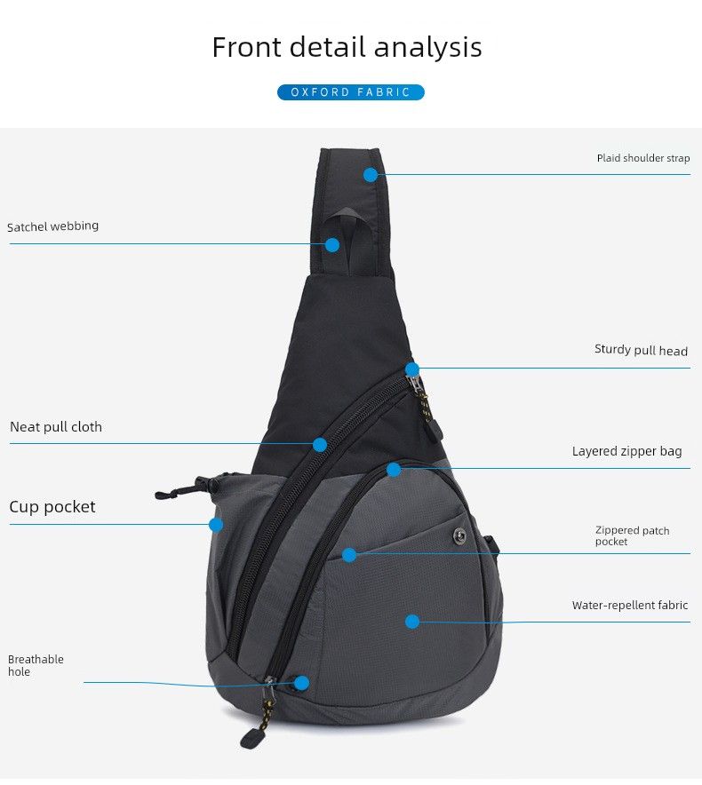 Sac à bandoulière multifonction imperméable pour homme, idéal pour les loisirs en plein air_voghion.com