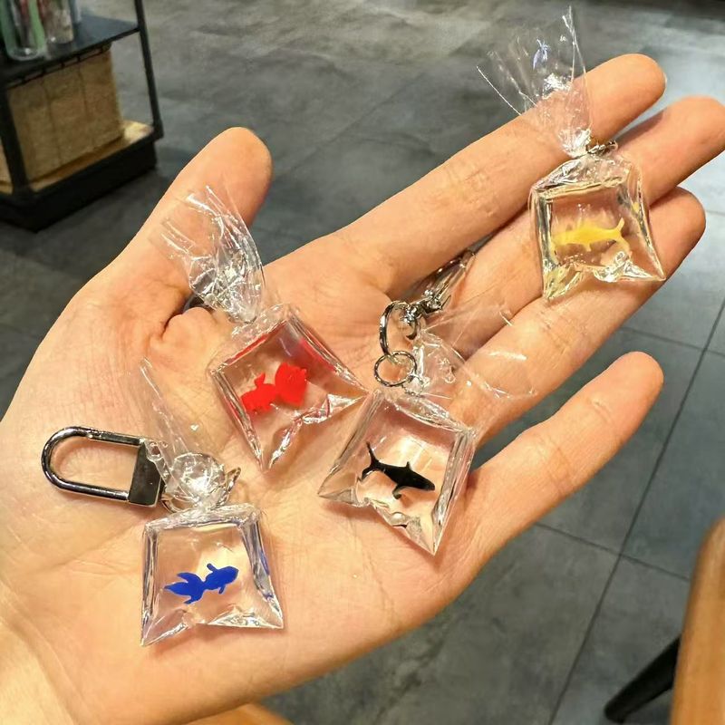 keychain Creative Small Goldfish Fish Durable Transparent Bag Pendant Hot Sale_voghion.com