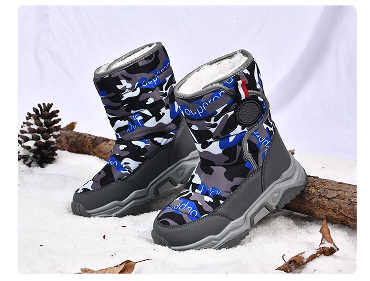 Kinder wasserdichte Mädchenstiefel Winter 2024 Schnee Baby Baumwollschuhe Jungenschuhe_voghion.com
