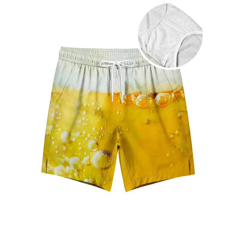 Summer Loose Sports Pants Breathable Men's Swimming Shorts Casual Triangle Mesh Quick Drying Beach Pants_voghion.com