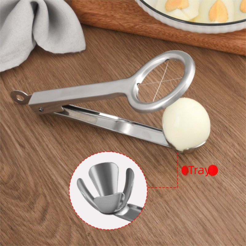 Heavy Duty Egg Slicer - Stainless Ribbon Cutter | Hard Boiled Eggs | Professional Grade_voghion.com