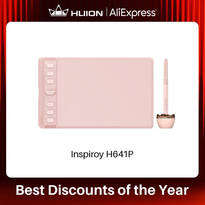 Huion Inspiroy 2 S H641P Graphics Tablets 6.3x3.9 Inch Digital Drawing Pen Tablet 6 Express Keys Support Android Windows_voghion.com