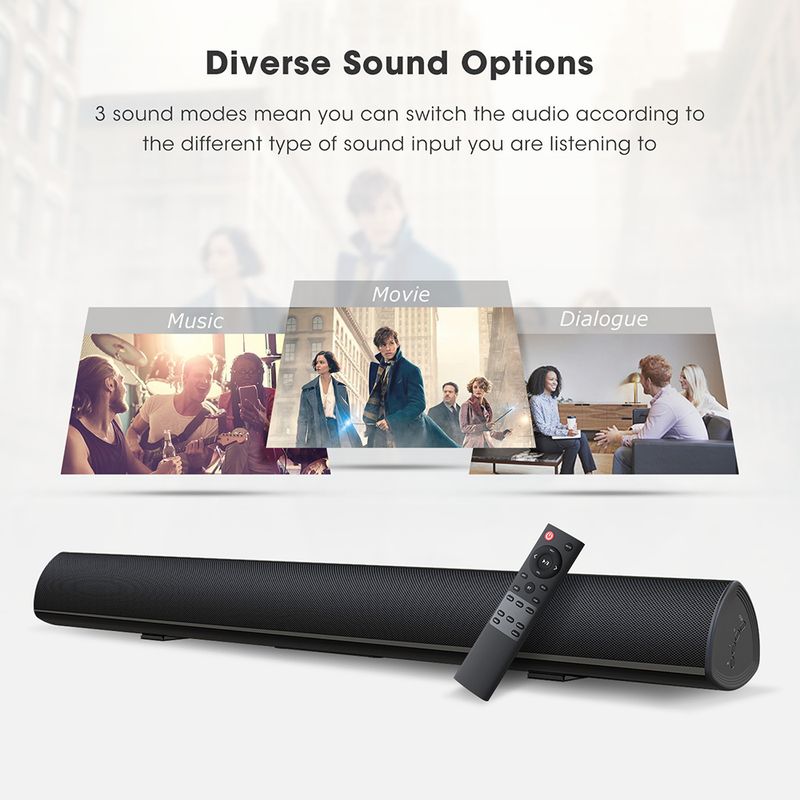 100 W HiFi-kaiutin SoundBar Langaton Bluetooth-kaiutin 2.0 Kotiteatteri Deep Bass Effect/ Kaukosäädin/3D Surround Sound Bar PC-televisioon_voghion.com
