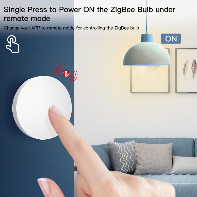 Tuya Zigbee Smart Buon Scene Wireless Remote One Key Controller Multi-Scene Linkage Switch Google Alexa Voice_voghion.com