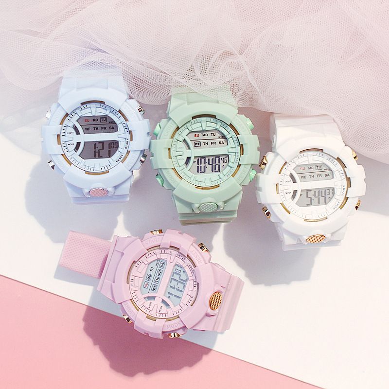 Same Style Multifunctional Luminous Electronic Unisex Student Waterproof Ins Sports Watch_voghion.com