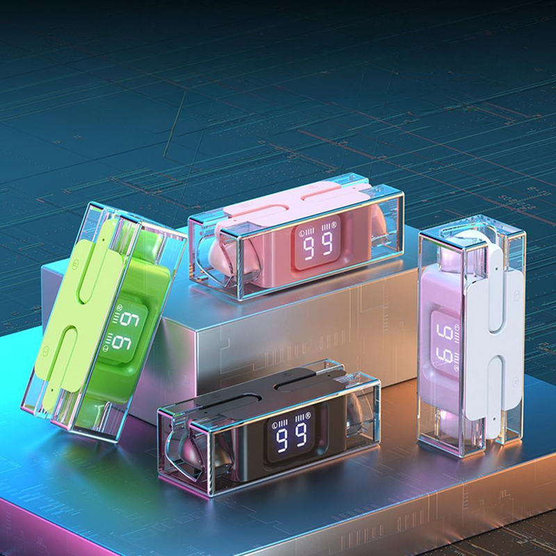 SP28 TWS E90 Mini In-Ear-Ohrhörer Volltransparente kabellose Bluetooth-Kopfhörer Musik-Ohrhörer 5.3 Digital Retro_voghion.com