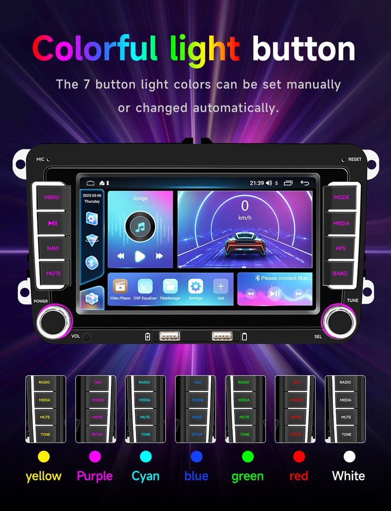 Suitable For Volkswagen Android Car Stereo With Wireless CarPlay - HD Touchscreen Navigation System_voghion.com