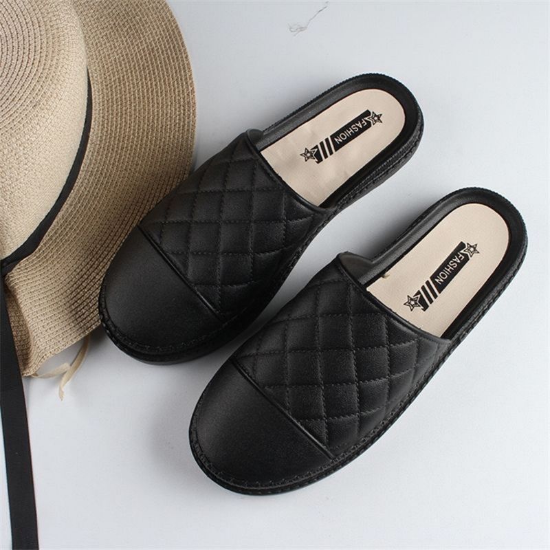 Damskie buty w nowym stylu online gwiazdy półpantofle domowe wypoczynek wodoodporne antypoślizgowe płaskie sandały_voghion.com