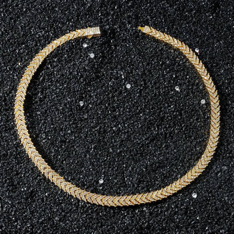 European And American Men's Hip-hop Style Fish Tail Splicing Chain Necklace_voghion.com