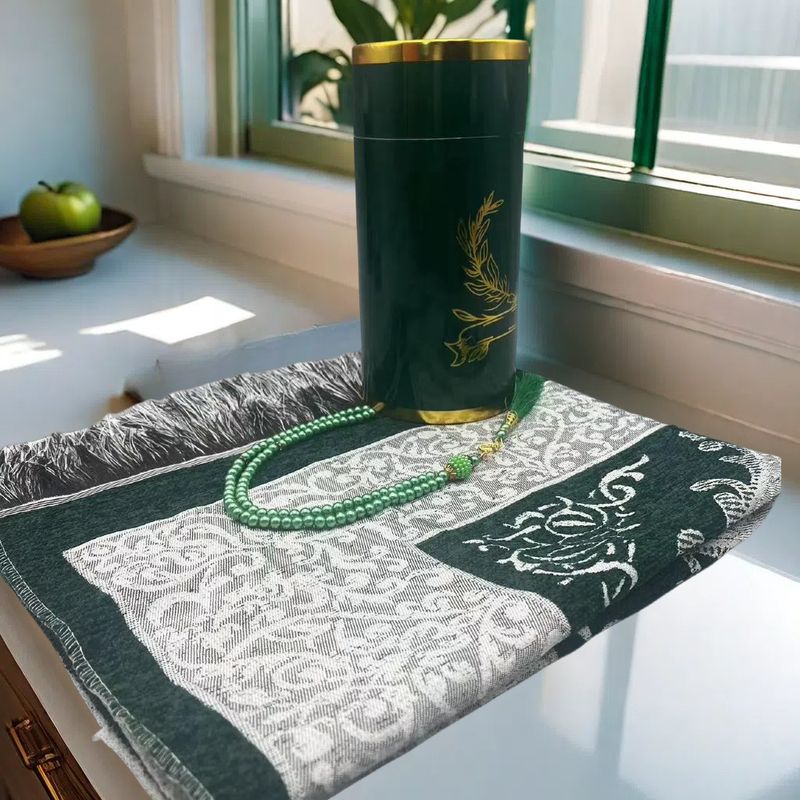 High-Quality Beads Prayer Mat Blanket Exquisite Gift Set Plush_voghion.com