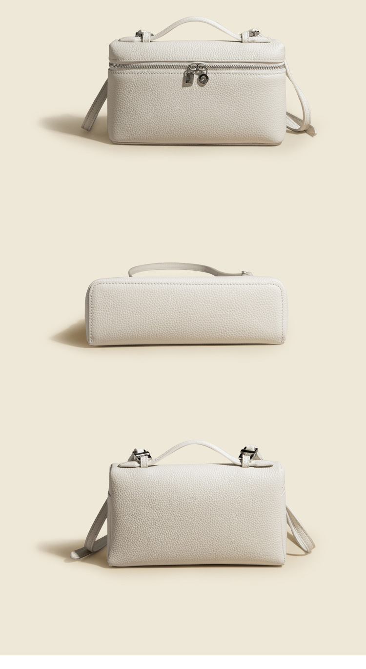 Temperamento di nicchia da donna in vera pelle LP19, borsa a tracolla monospalla minimalista in pelle bovina con strato superiore portatile per il pranzo_voghion.com