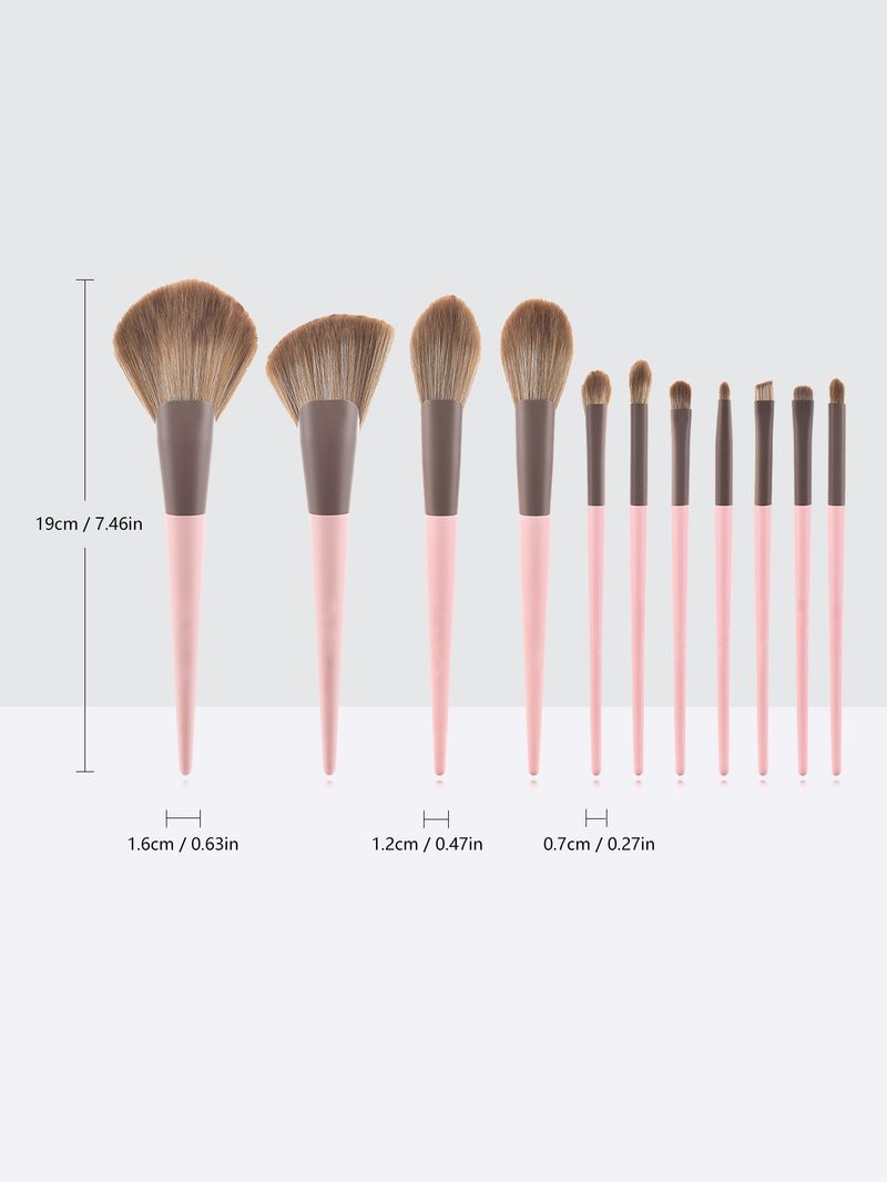 11 pink professional high quality makeup brush set_voghion.com