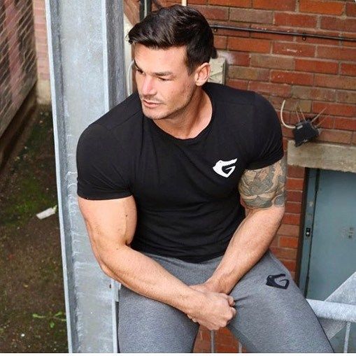Muscle Brothers Summer New Round Neck Sports Fitness Short Sleeve Breathable Leisure Training Men's T-shirt Trendy_voghion.com