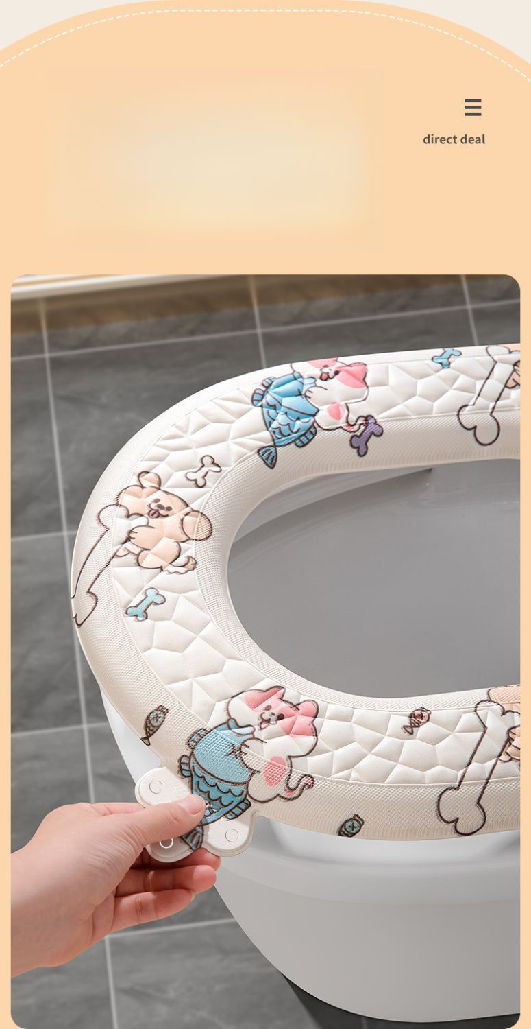 Cuscino per sedile WC universale, impermeabile, ispessito, per tutte le stagioni, caldo, lavabile e senza lavaggio_voghion.com