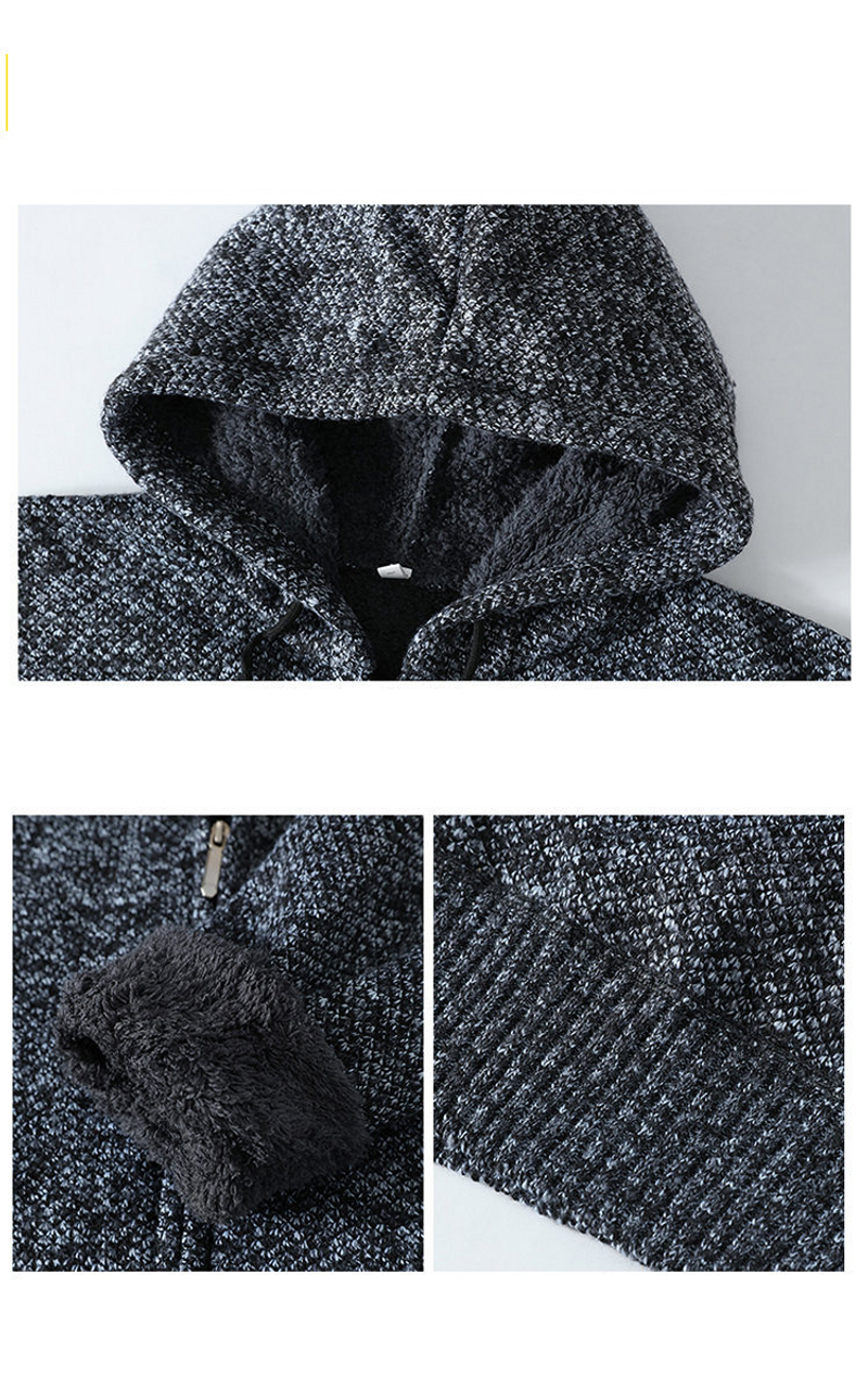 Herrenbekleidung plus warme Kaschmirpullover Strickwaren Herbst und Winter neue Strickjacke mit Kapuze große Freizeitjacke_voghion.com