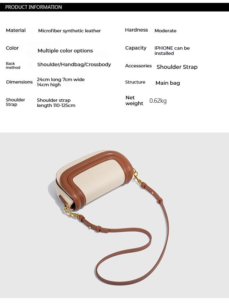 Borsa a tracolla alla moda, nuovo modello 2024, borsa da ascella di grande capacità con tracolla larga di alta qualità, borsa da pendolare classica e alla moda._voghion.com