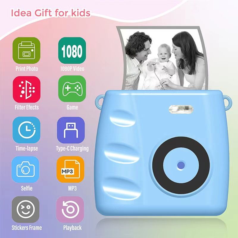 【Alta calidad】Nueva cámara térmica portátil de impresión instantánea, mini regalo de moda para niños_voghion.com
