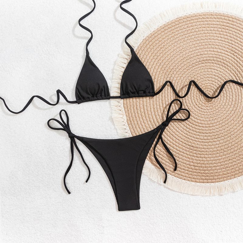 2025 New Small Thin Strap Special Fabric Women's Two-Piece Bikini_voghion.com