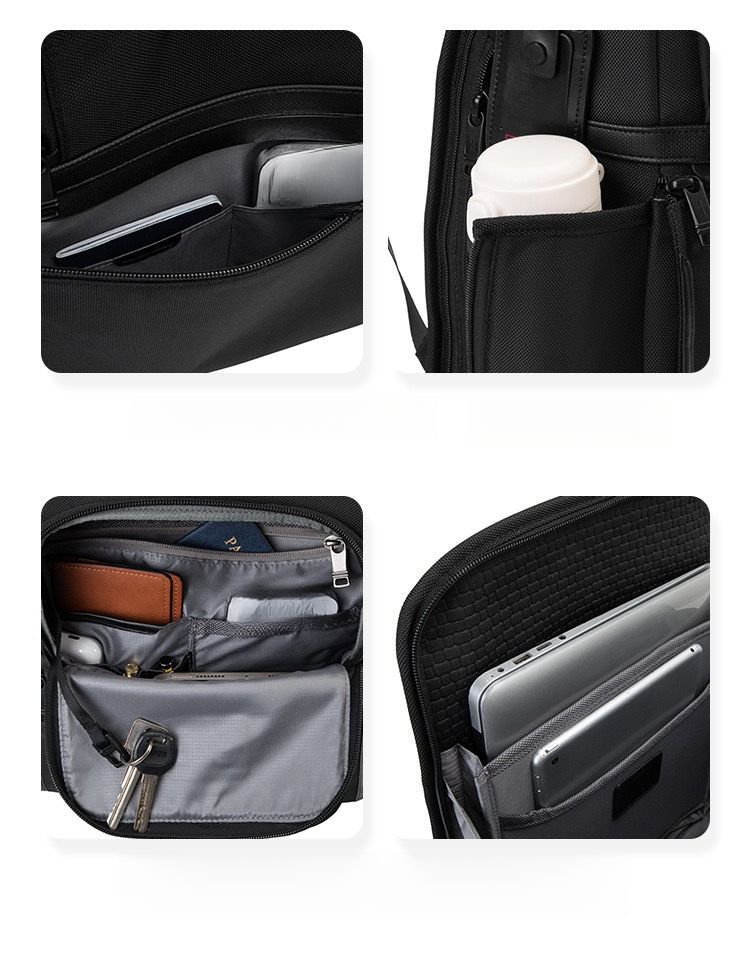 Men's Nylon High-Capacity Waterproof Laptop Bag Multifunctional Travel Backpack_voghion.com