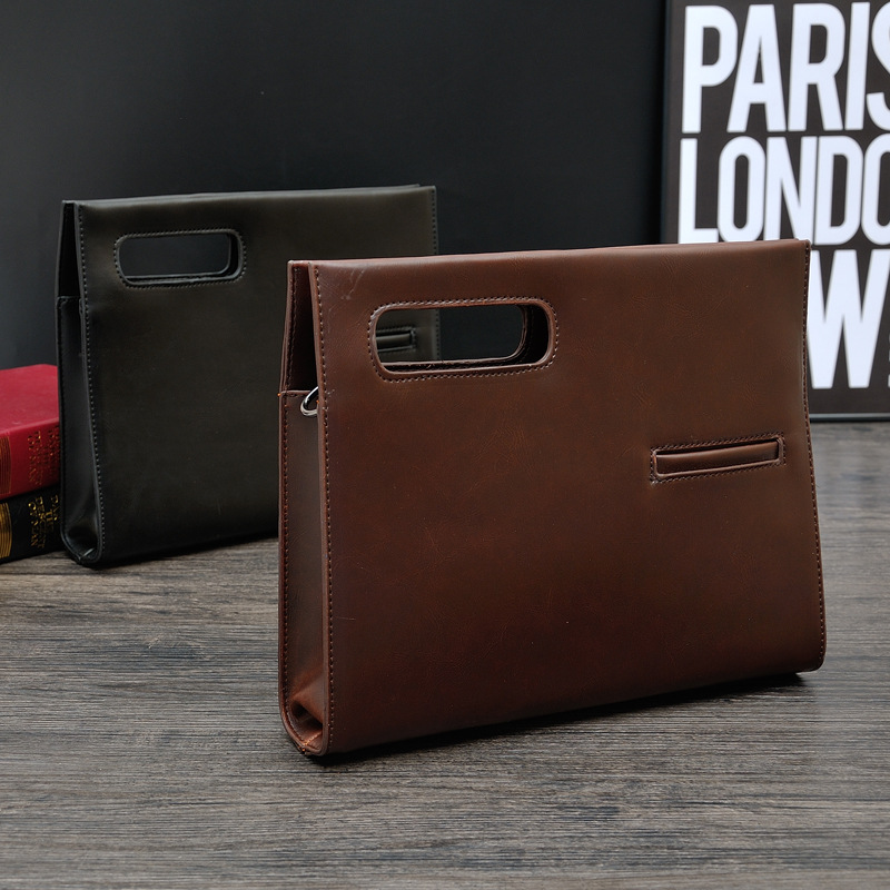 Männer Messenger Bag Classic Einfache Retro Schëller Bag Business Casual Héich Qualitéit Trendy Clutch Bag_voghion.com