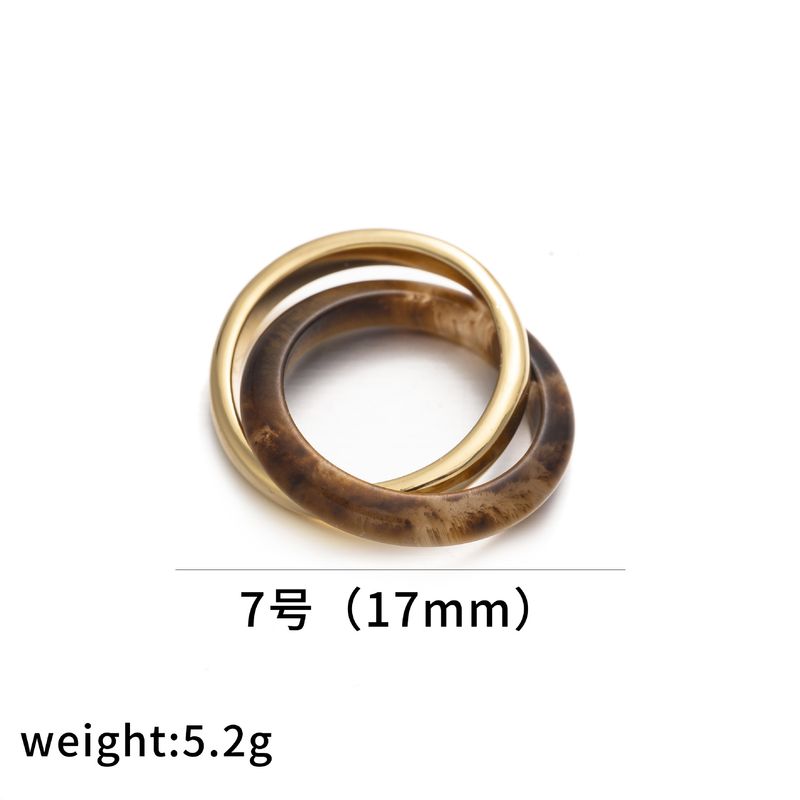 Naturstein Doppelt Galvanisiert Messing Mode Vielseitig Ins Stil High-End-Ring Für Frauen_voghion.com