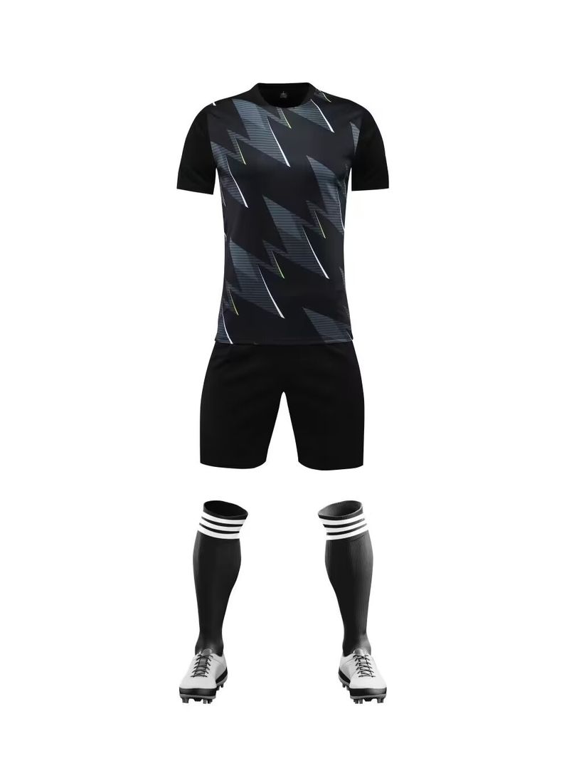 Speed Traiig Suit, Short Sleeved Shirt, Pritable Football Suit Set, Sweat Absorbig Breathable For Adults Ad_voghion.com