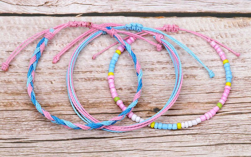 Shell Wax Thread Hand Woven Bracelet_voghion.com