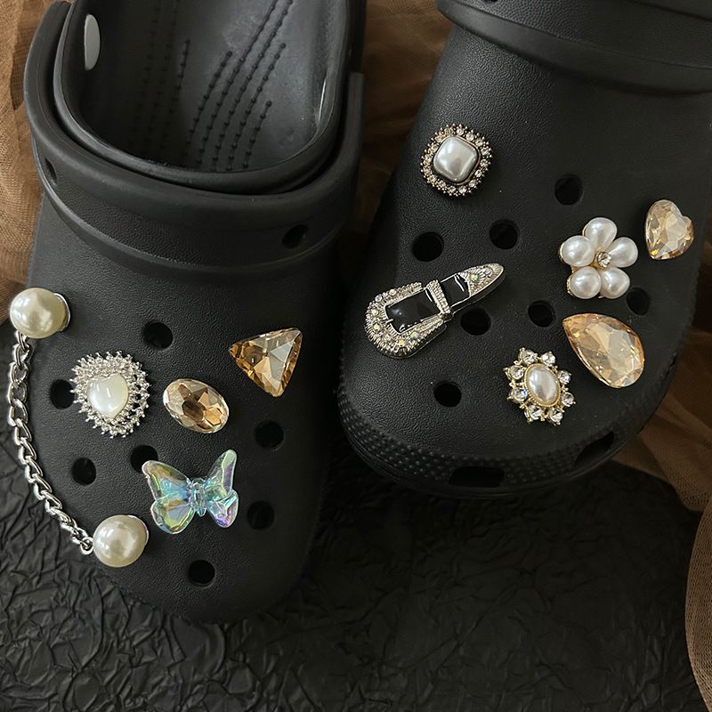 Accessory Light Color Butterfly DIY Shoe Buckle Shoe Flower Pearl_voghion.com