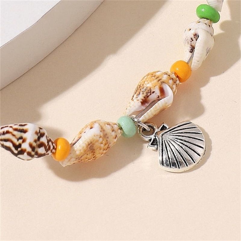 New Conch Rice Beads Ocean Beach Starfish Pendant Shell Bead Bracelet_voghion.com