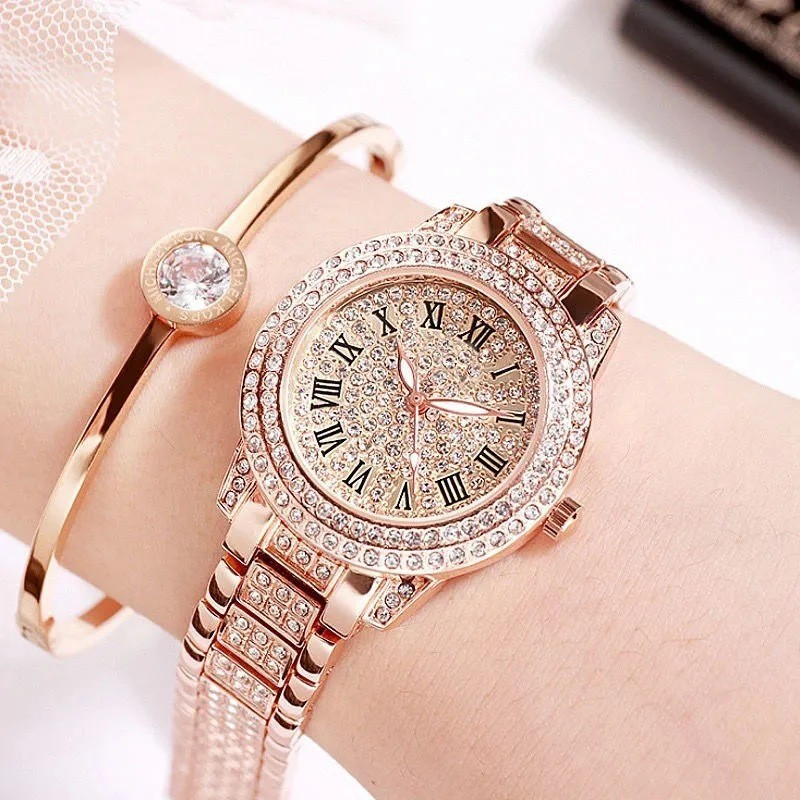Winter Neue Ganzkörper Strass Luxus Handgelenk Frauen Alle Sky Star Stahl Kette Mode Temperament Kleine Zifferblatt Uhr Frauen_voghion.com