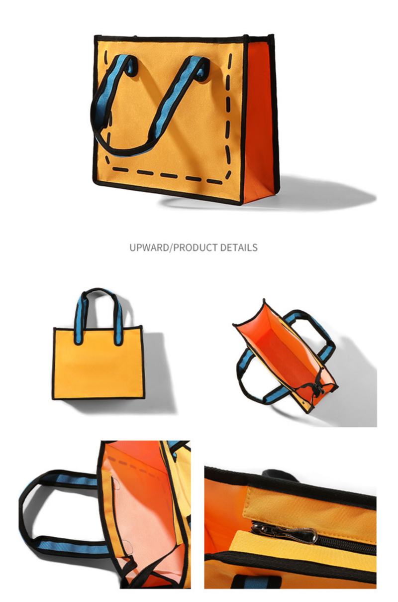 Zweite Dimension Cartoon Anime Canvas 2024 Neue Stil Mädchen leichte Nachhilfe Tasche große Kapazität Einkaufstasche_voghion.com