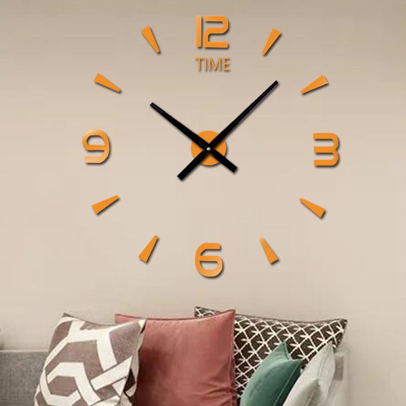 Dreidimensionales Acryl-Wohnzimmer, TV-Hintergrund-Wandaufkleber, leuchtende Uhr, kreative dekorative Uhr_voghion.com