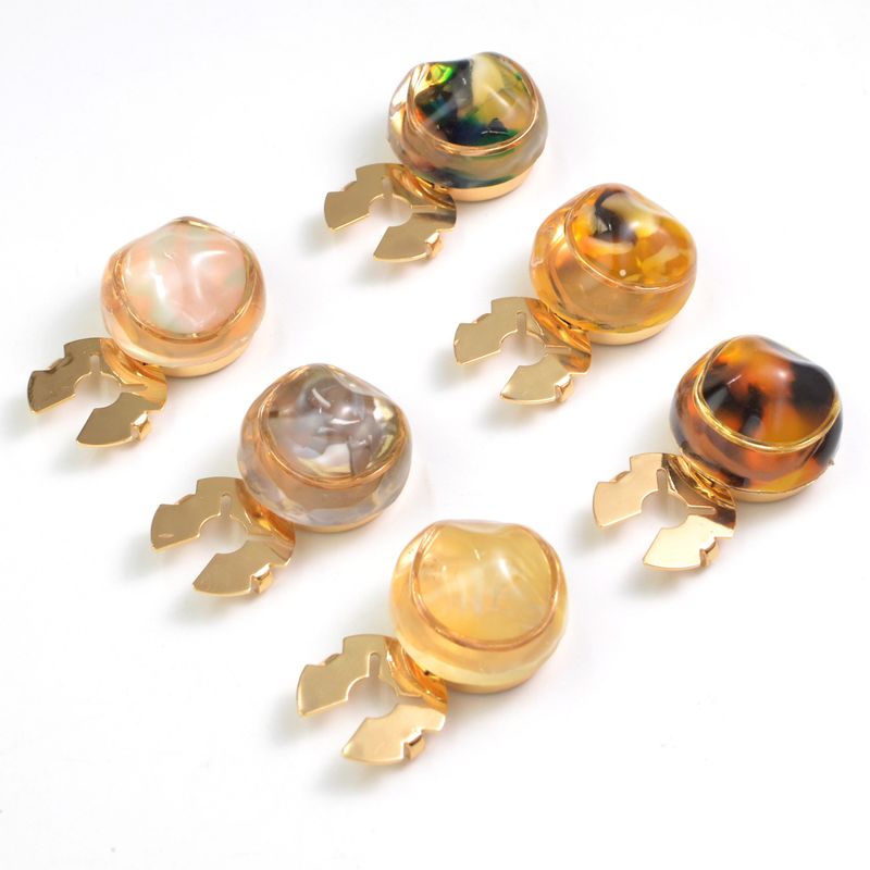 Copri gemelli per camicia con perle di ambra colorate, bottoni decorativi con diamanti, set di bottoni._voghion.com