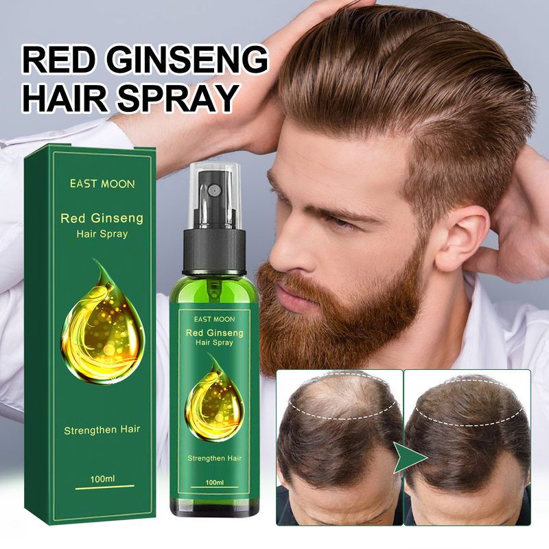 Siero Spray Crescita Ginseng Rosso Ripristina Calvizie Diradamento Cuoio Capelluto Trattamento Più Spesso Idratante Nutrizione Anti H_voghion.com