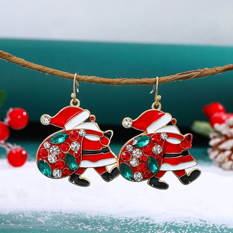 New Christmas Earrings ins Fashion Creative Santa Claus Earrings English Letter Earrings Holiday Gifts_voghion.com