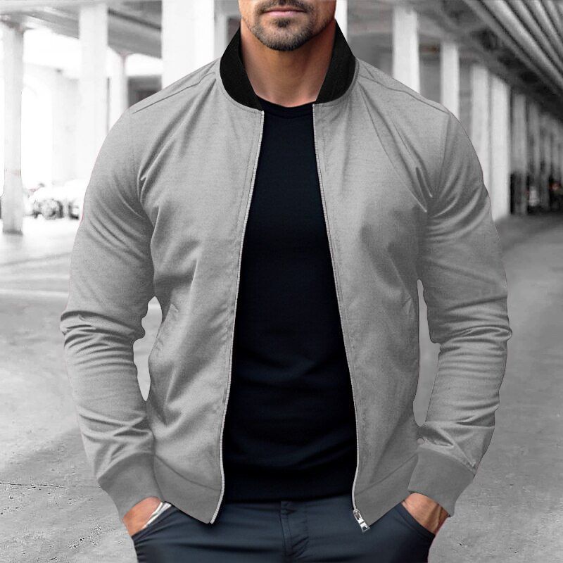 Men's outerwear Spring and Autumn Korean style trendy Youth casual versatile plus size loose baseball jacket_voghion.com