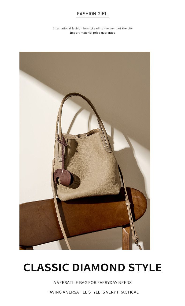 Sommermode Echtleder Eimer Tasche Nische Erste Schicht Rindsleder Retro Eine Schulter Crossbody Handheld Gemüse Korb Tasche_voghion.com