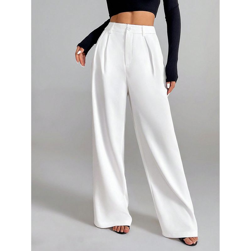 Women's Clothing Casual Pants For Women Spring And Autumn New All Match Straight Drape Loose Wide Leg Long Pants_voghion.com