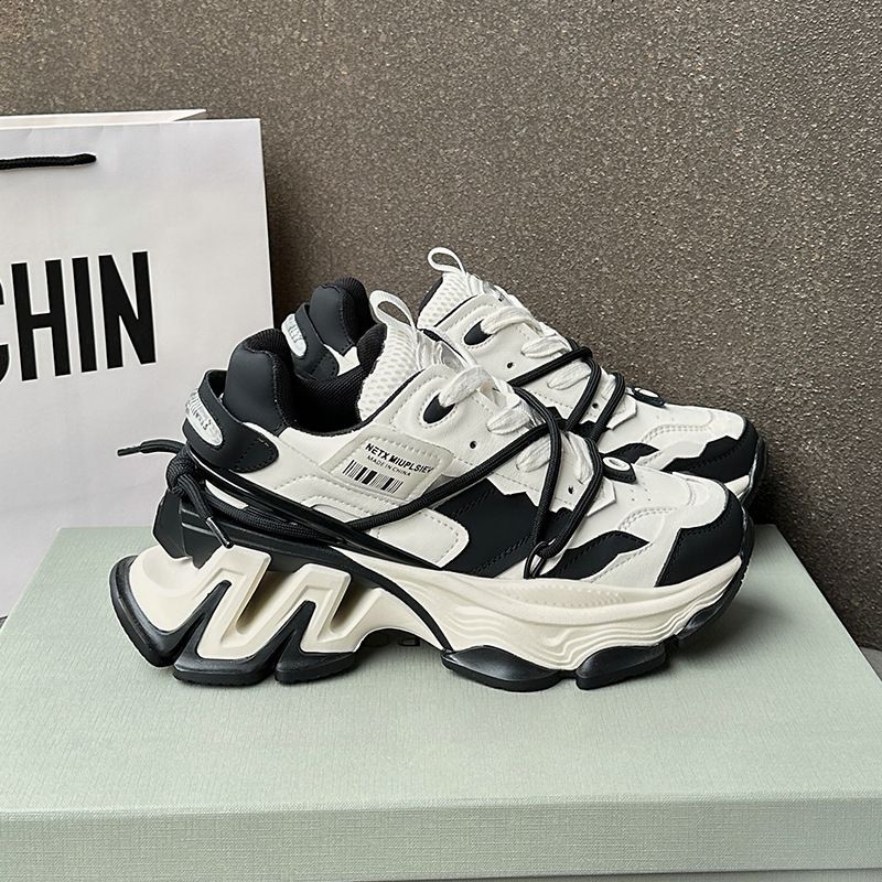 Niche 2023 Autumn New Thick Soled Lightweight Cool Dad Shoes For Women's Casual, Comfortable And Breathable Leather_voghion.com