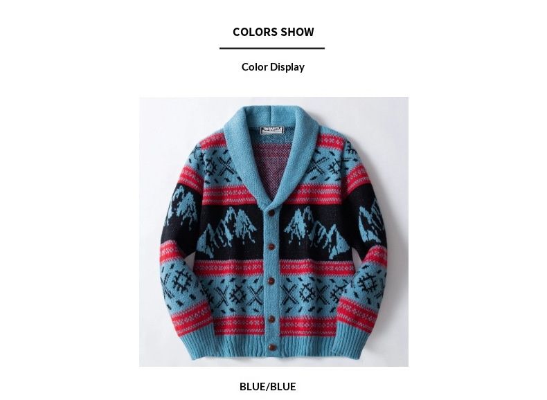 Loom Autumn Winter Men's European And American Cross-Border Heavy Jacquard Knit Jacket Thickened Cardigan Sweater SY0173_voghion.com