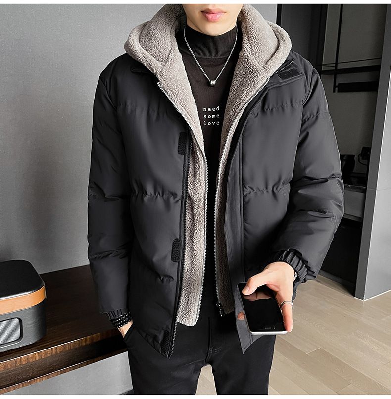 Men's Clothing Men's Fleece-Lined Hooded Parka Jacket With Two-Tone Design, Warm Winter Coat For Teens & Adults (Gray, Black, Khaki, Sizes M-8XL)_voghion.com