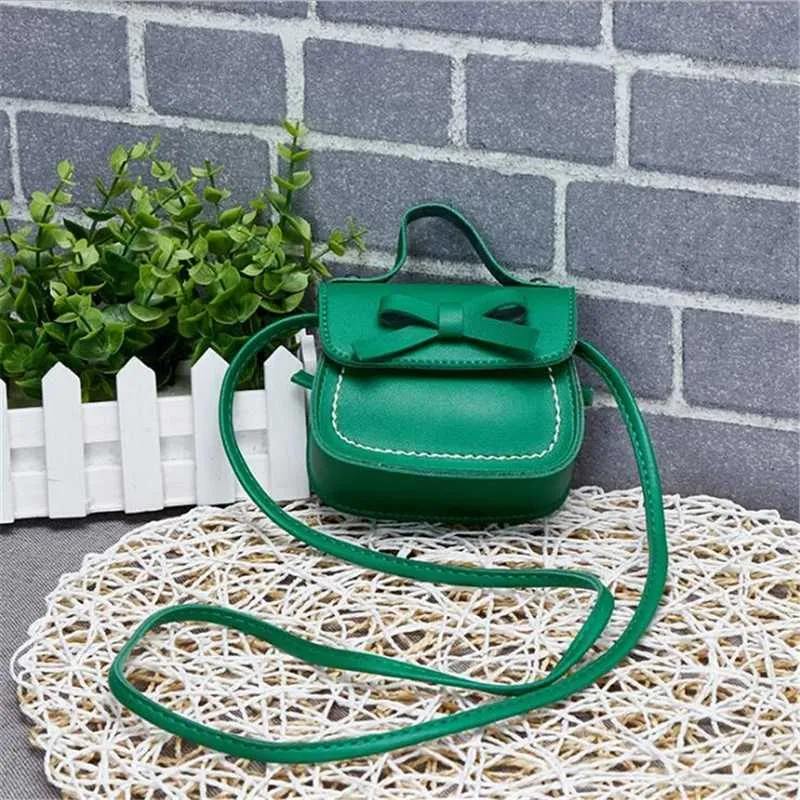 Rucksäcke Kinder Kleine Quadratische Tasche Bogen Messenger Mode Niedlich Tragbare Kleine Mädchen PU Schulter Handtaschen 220924_voghion.com