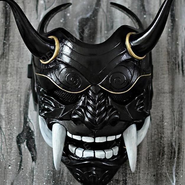 Cosplay Noh dramos dervos raudonojo vaiduoklio veido ilties kaukė Prajna Helovynas_voghion.com