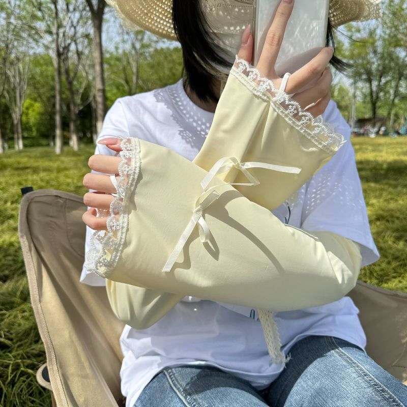 Gants d'extérieur fins et respirants pour femmes, protection solaire d'été, manches amples_voghion.com